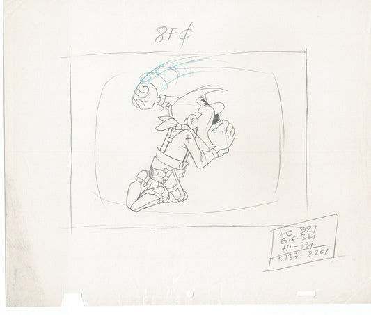 Lucky Luke Original Production Animation Cel Drawing from Hanna-Barbera 1984-1985 A18