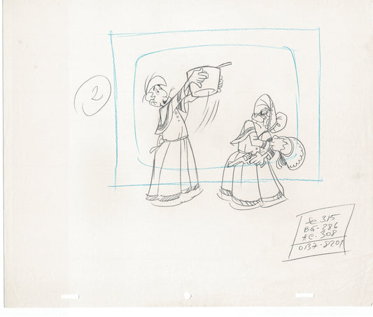 Lucky Luke Original Production Animation Cel Drawing from Hanna-Barbera 1984-1985 A19