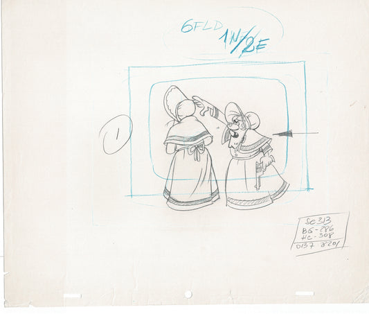 Lucky Luke Original Production Animation Cel Drawing from Hanna-Barbera 1984-1985 A20