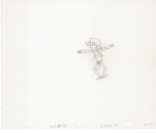 Lucky Luke Original Production Animation Cel Drawing from Hanna-Barbera 1984-1985 A26
