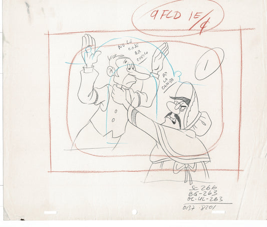 Lucky Luke Original Production Animation Cel Drawing from Hanna-Barbera 1984-1985 A33