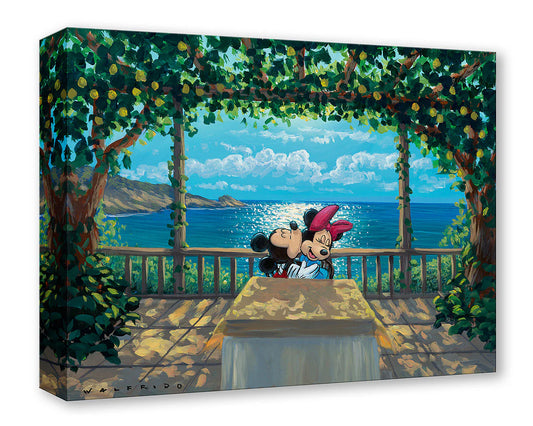 Mickey Mouse Minnie Mouse Italy Walt Disney Fine Art Walfrido Garcia Limited Ed of 1500 Treasures on Canvas Print TOC "Lunch Under the Lemon Trees"