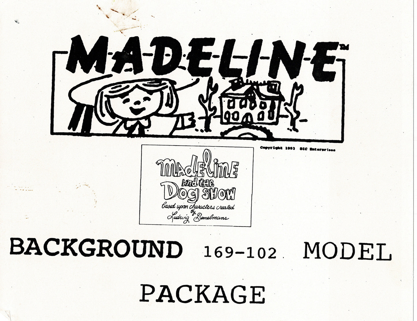 LOT of Madeline DIC Production Animation Model Copies PARIS 1993 Dog Show