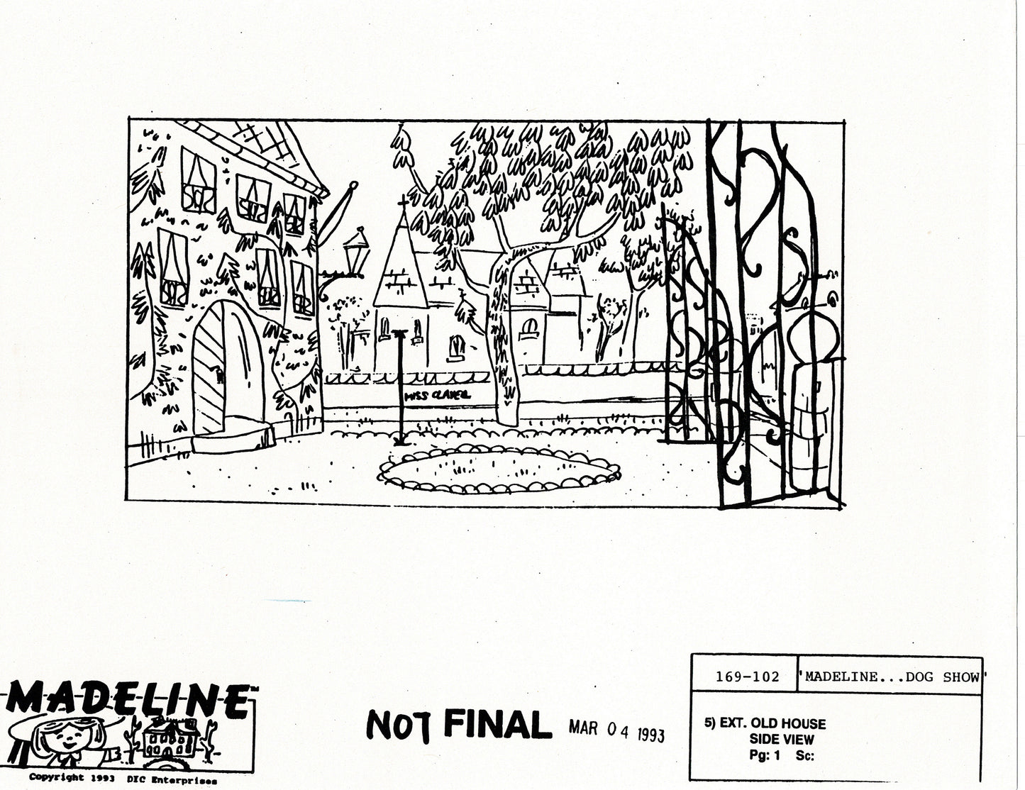 LOT of Madeline DIC Production Animation Model Copies PARIS 1993 Dog Show