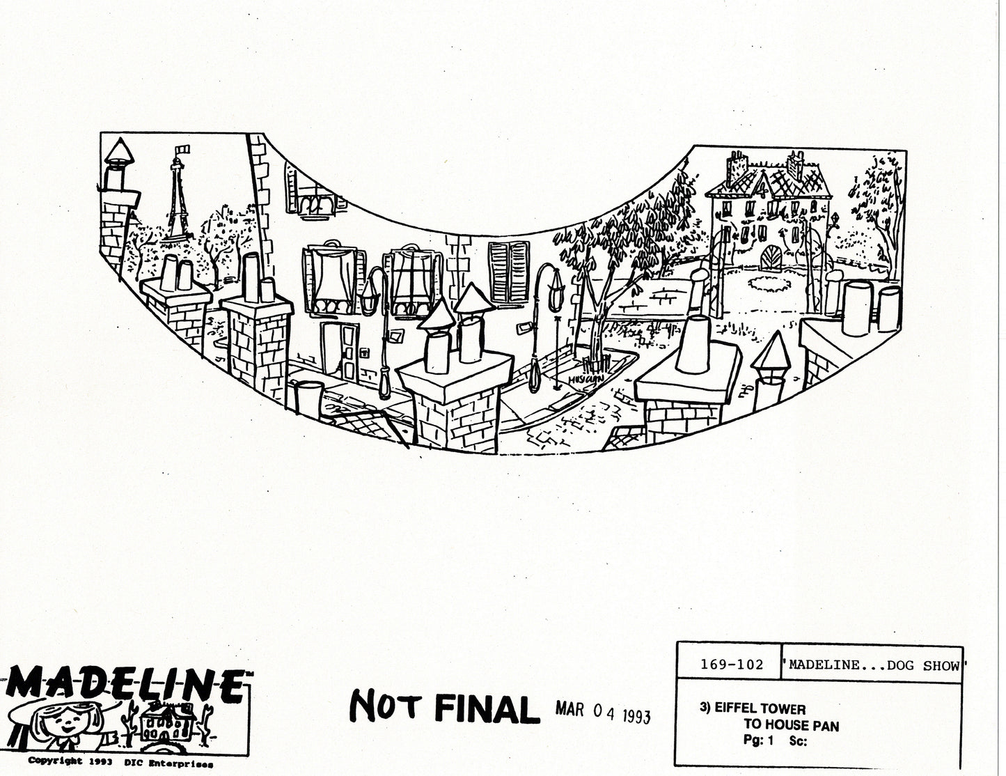 LOT of Madeline DIC Production Animation Model Copies PARIS 1993 Dog Show