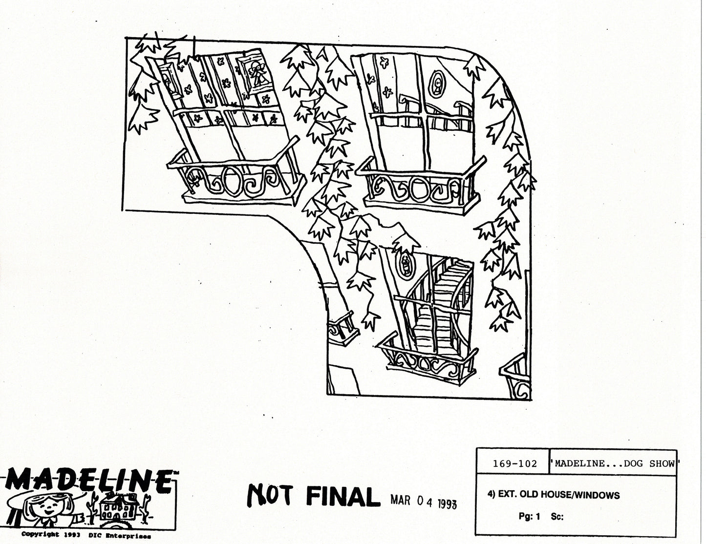 LOT of Madeline DIC Production Animation Model Copies PARIS 1993 Dog Show