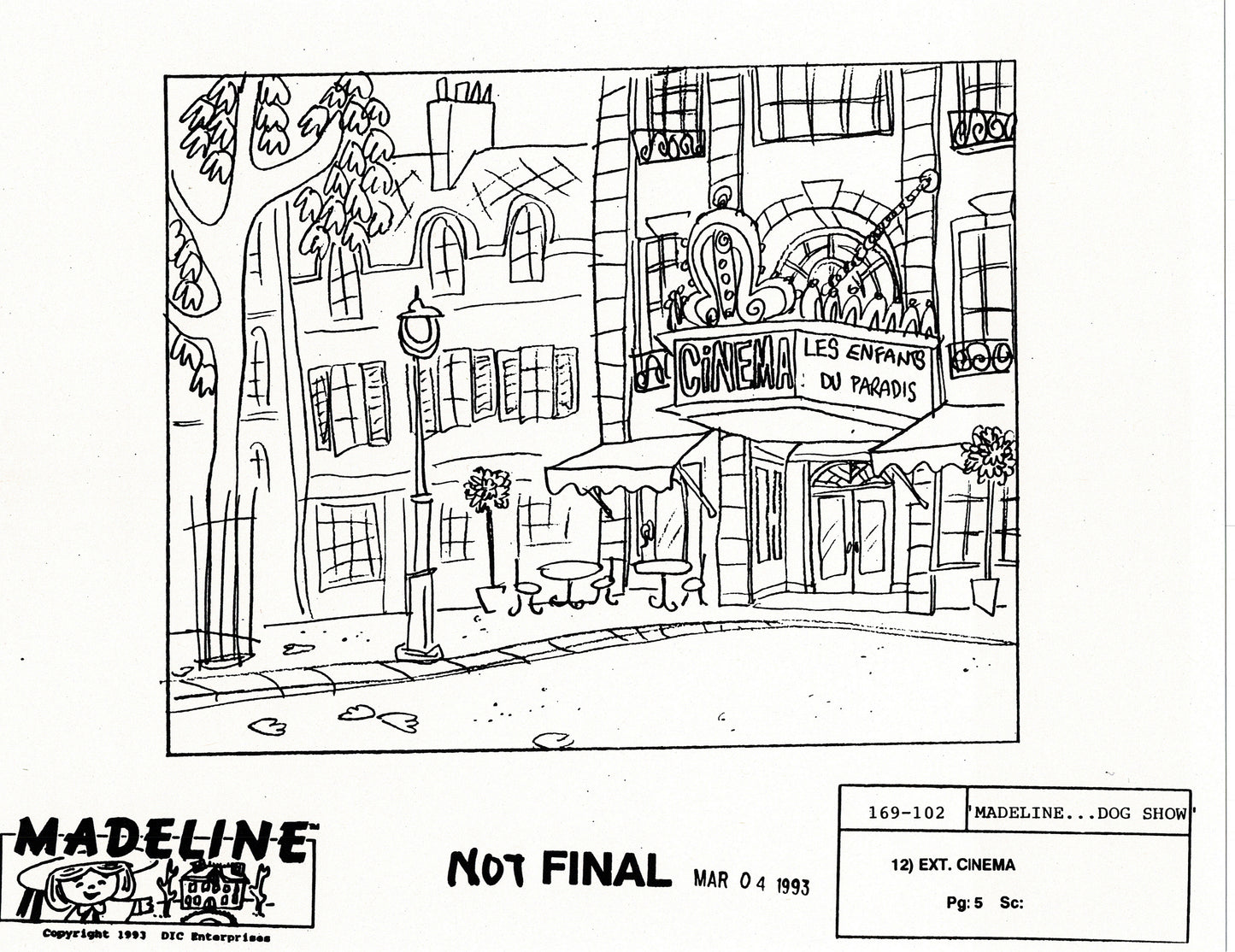 LOT of Madeline DIC Production Animation Model Copies PARIS 1993 Dog Show