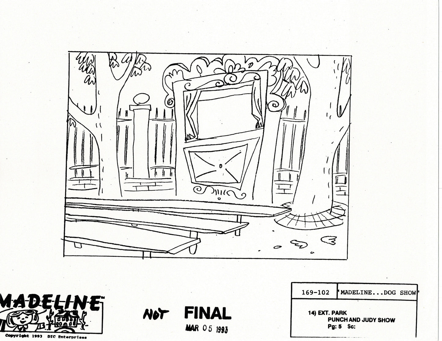 LOT of Madeline DIC Production Animation Model Copies PARIS 1993 Dog Show