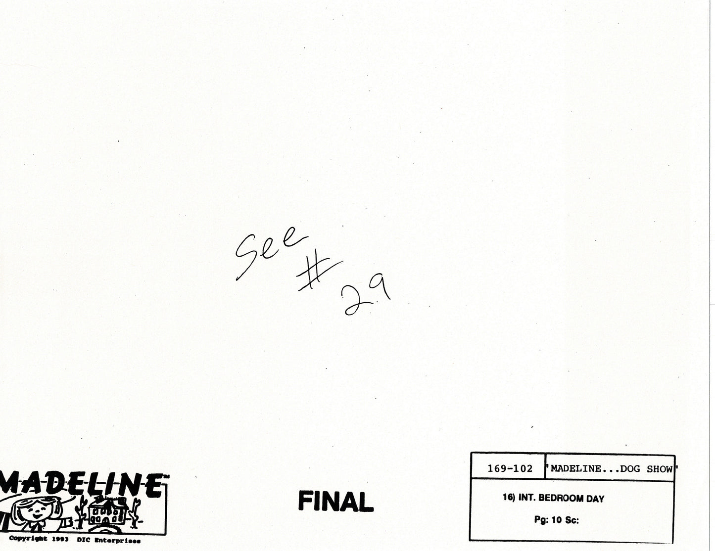 LOT of Madeline DIC Production Animation Model Copies PARIS 1993 Dog Show