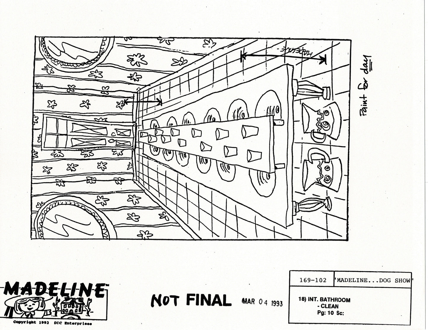 LOT of Madeline DIC Production Animation Model Copies PARIS 1993 Dog Show