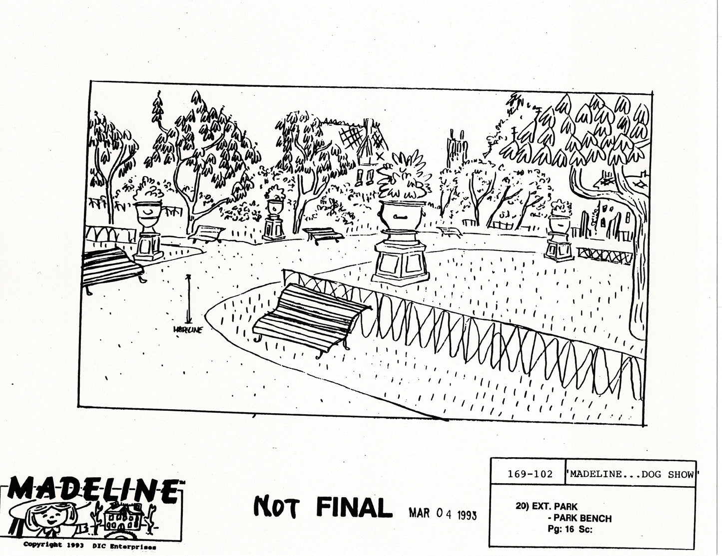 LOT of Madeline DIC Production Animation Model Copies PARIS 1993 Dog Show