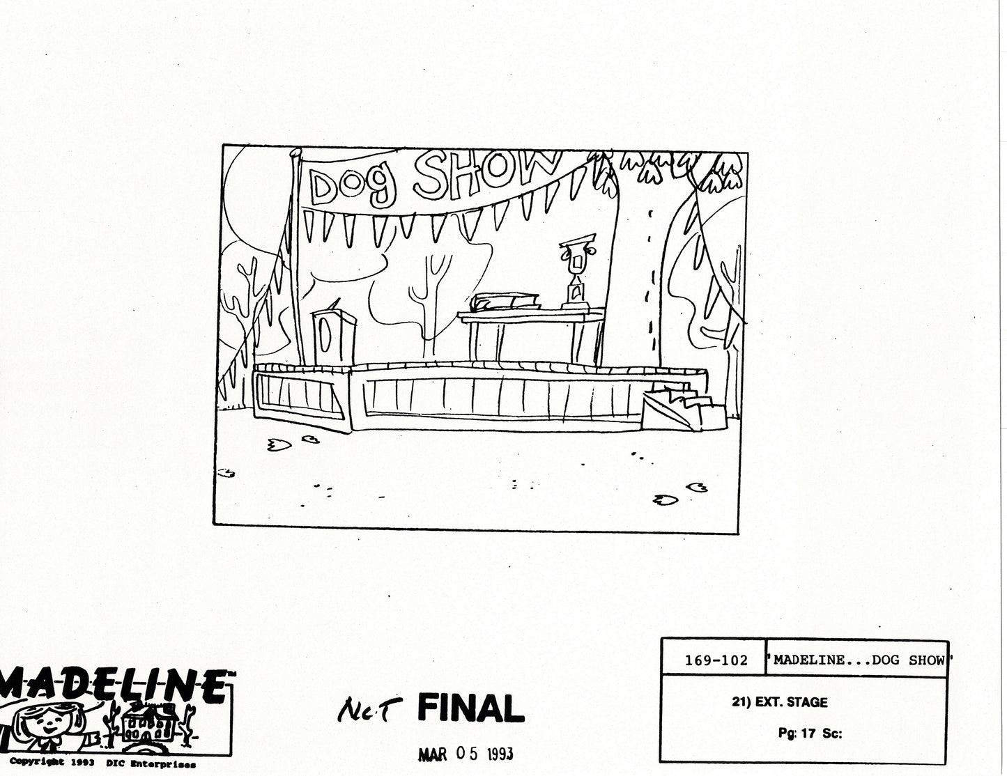 LOT of Madeline DIC Production Animation Model Copies PARIS 1993 Dog Show