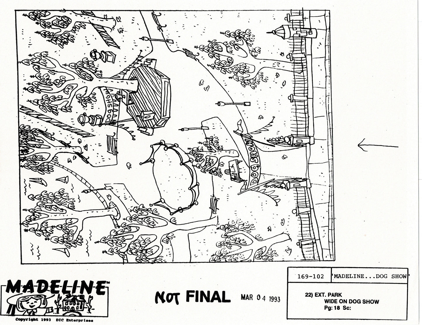 LOT of Madeline DIC Production Animation Model Copies PARIS 1993 Dog Show