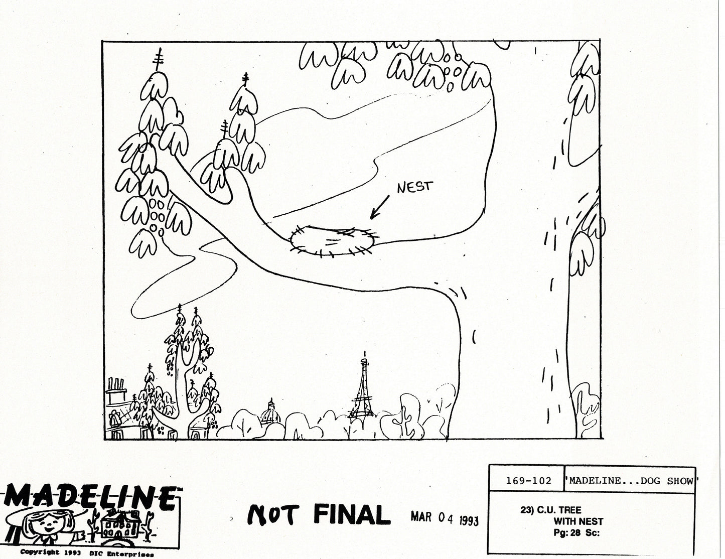 LOT of Madeline DIC Production Animation Model Copies PARIS 1993 Dog Show