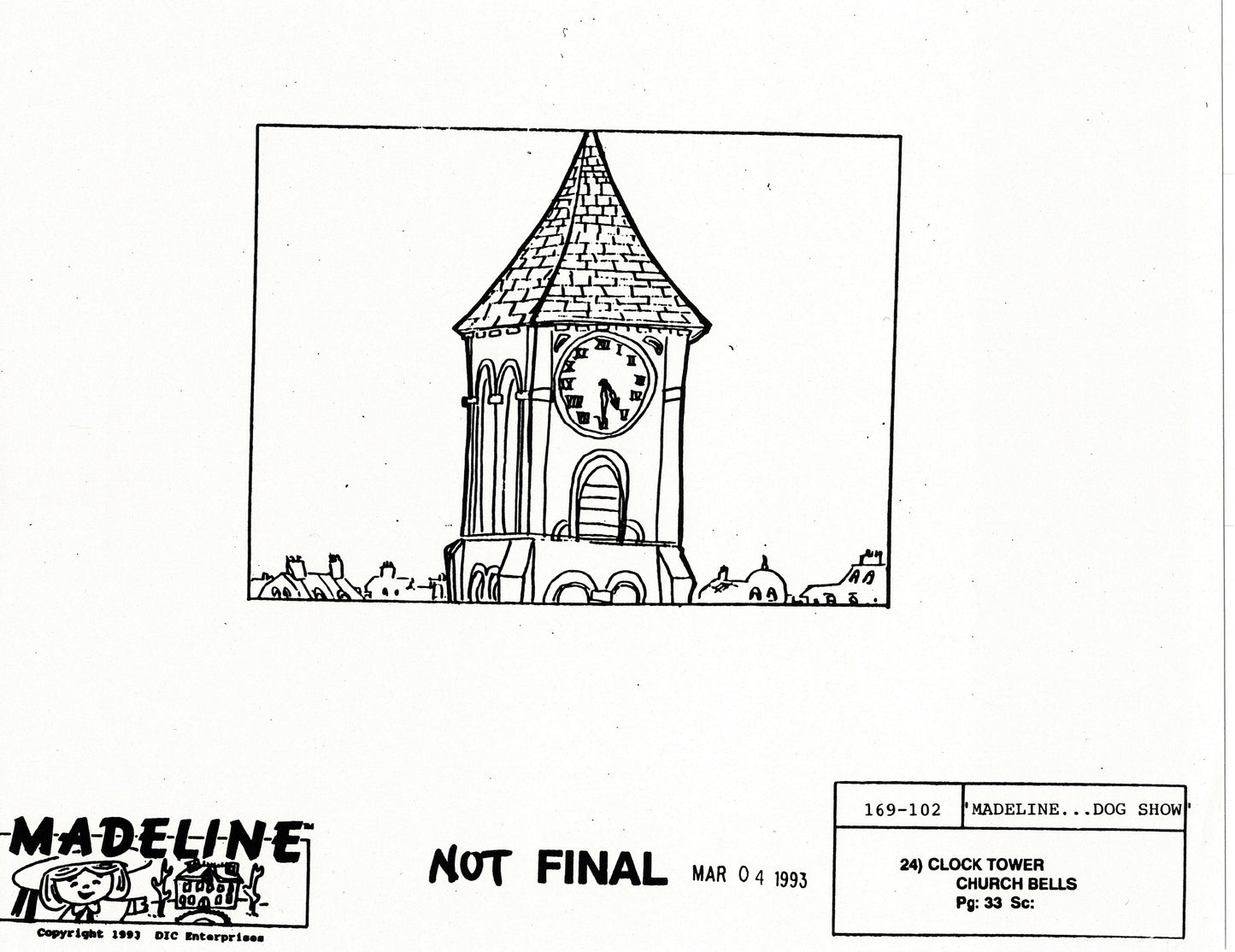 LOT of Madeline DIC Production Animation Model Copies PARIS 1993 Dog Show