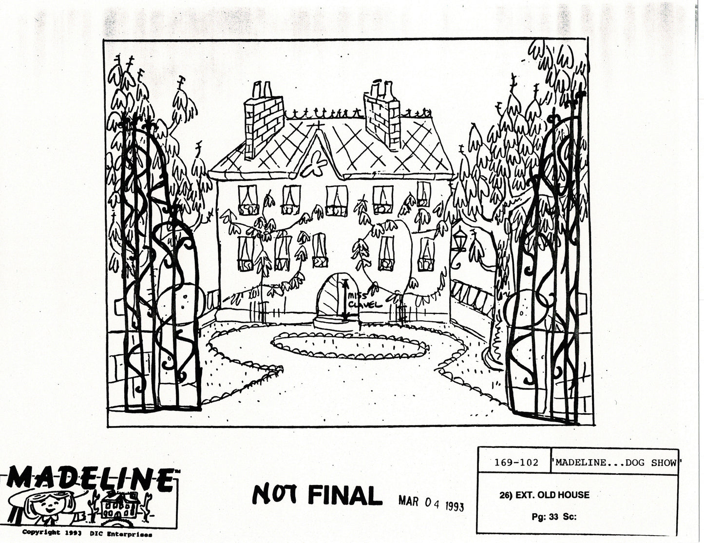 LOT of Madeline DIC Production Animation Model Copies PARIS 1993 Dog Show