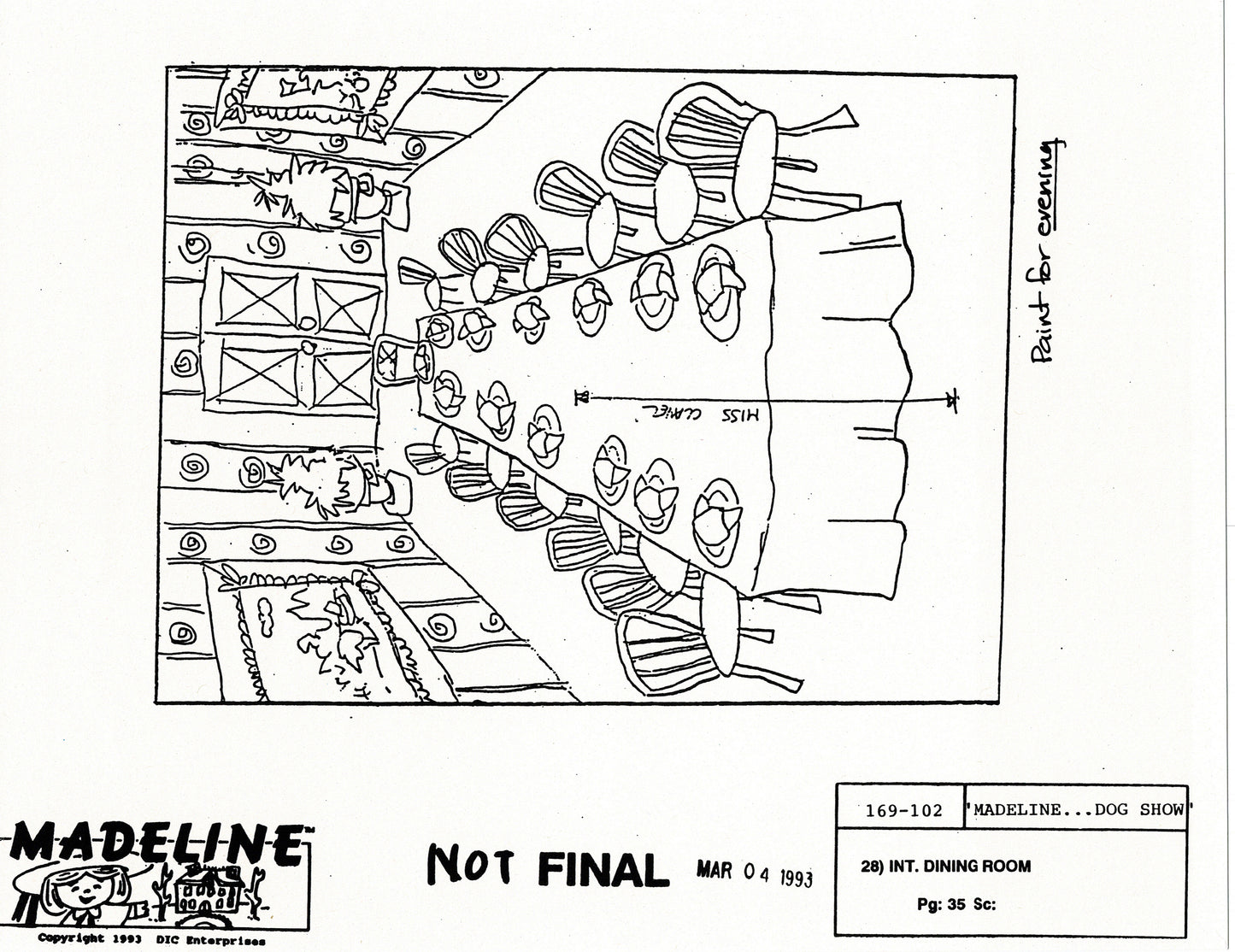 LOT of Madeline DIC Production Animation Model Copies PARIS 1993 Dog Show