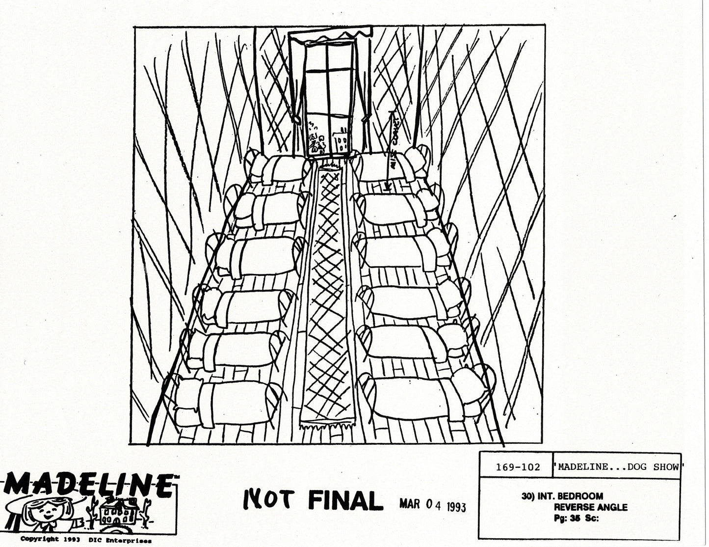 LOT of Madeline DIC Production Animation Model Copies PARIS 1993 Dog Show