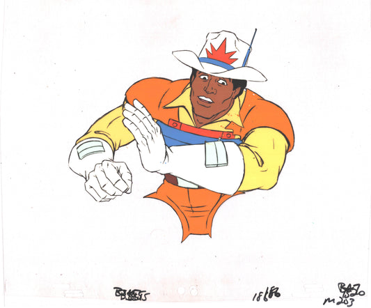 Bravestarr Animation Cartoon Production Cel Used Onscreen from Filmation 1987-8 B-MBB2