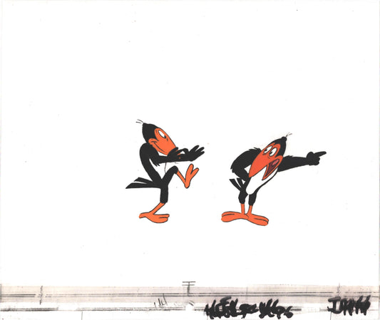 Heckle and Jeckle Production Animation Cel Setup and Drawing Filmation 1979-80 D-I2