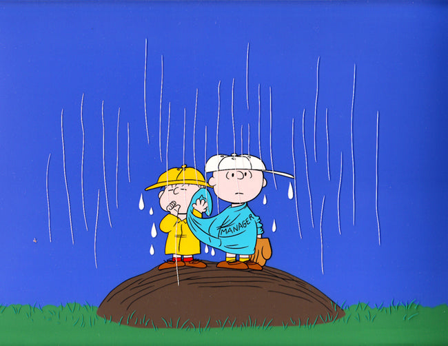 PEANUTS Charlie Brown Baseball Linus Limited Edition Cel of 50 Signed by Bill Melendez MLC13
