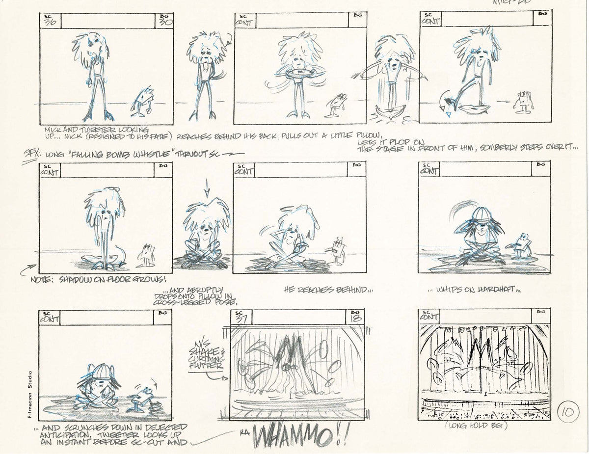 Computer Mouse Storyboard Mighty Mouse Hand-Drawn Animation Production Storyboard 1979 Ep 7 A-01 ...