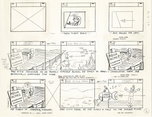 Mighty Mouse Storyboard Art Cartoon Page Vintage Filmation 1979 C-002