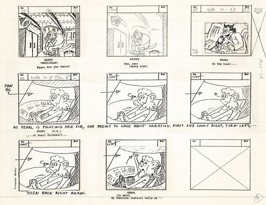 Mighty Mouse Storyboard Art Cartoon Page Vintage Filmation 1979 C-014