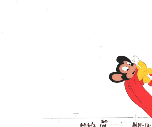 Mighty Mouse Cartoon Production Animation Cel and Drawing Filmation Anime Actually Used ON SCREEN C-mm12