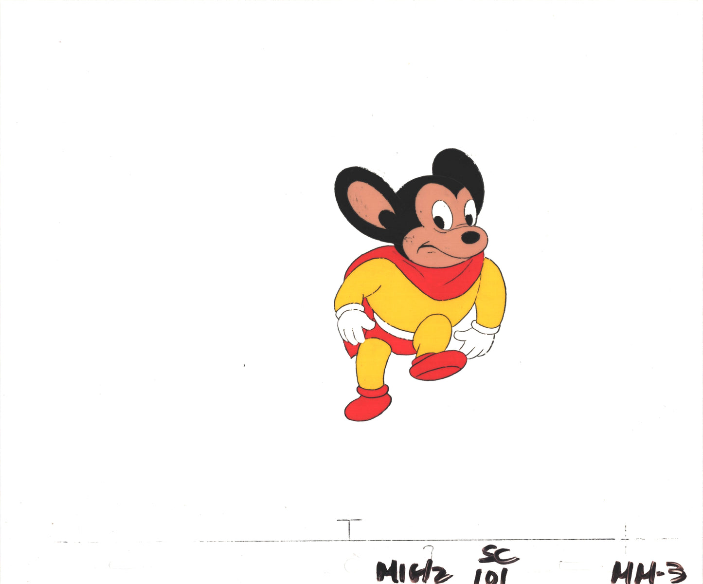 Mighty Mouse Cartoon Production Animation Cel and Drawing Filmation Anime Actually Used ON SCREEN C-mm3
