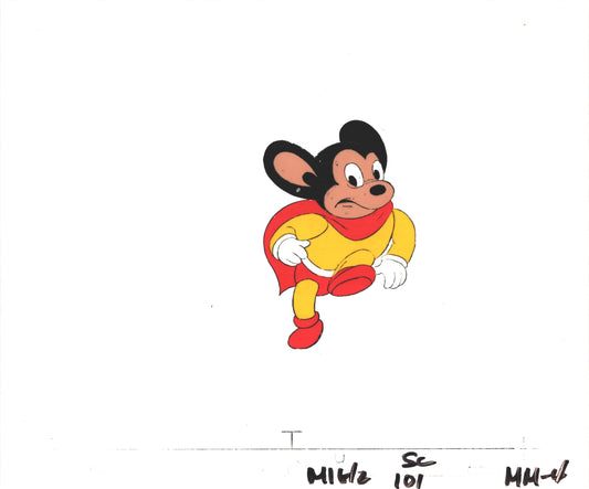 Mighty Mouse Cartoon Production Animation Cel and Drawing Filmation Anime Actually Used ON SCREEN C-mm4