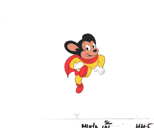 Mighty Mouse Cartoon Production Animation Cel and Drawing Filmation Anime Actually Used ON SCREEN C-mm5b