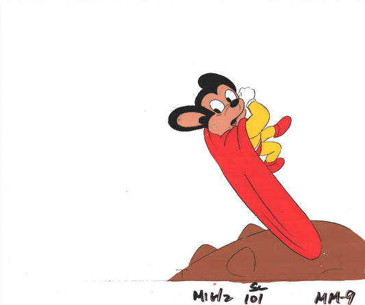 Mighty Mouse Cartoon Production Animation Cel and Drawing Filmation Anime Actually Used ON SCREEN C-mm9