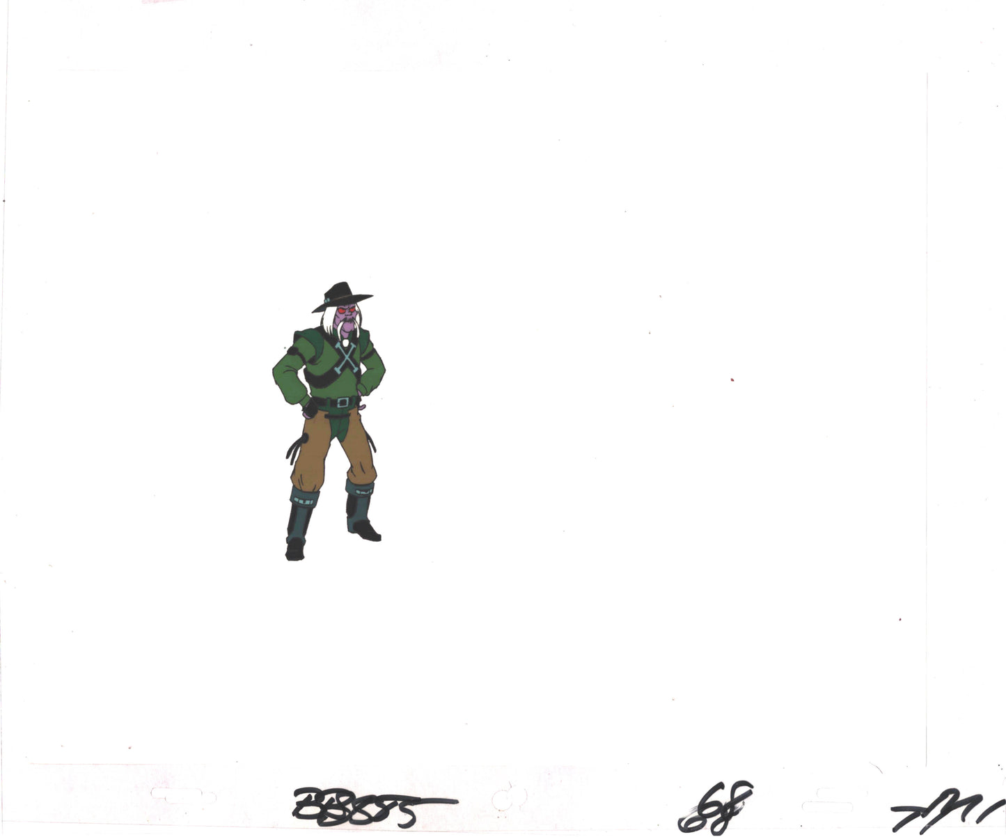 Bravestarr Animation Cartoon Production Cel Used Onscreen from Filmation 1987-8 B-MT1