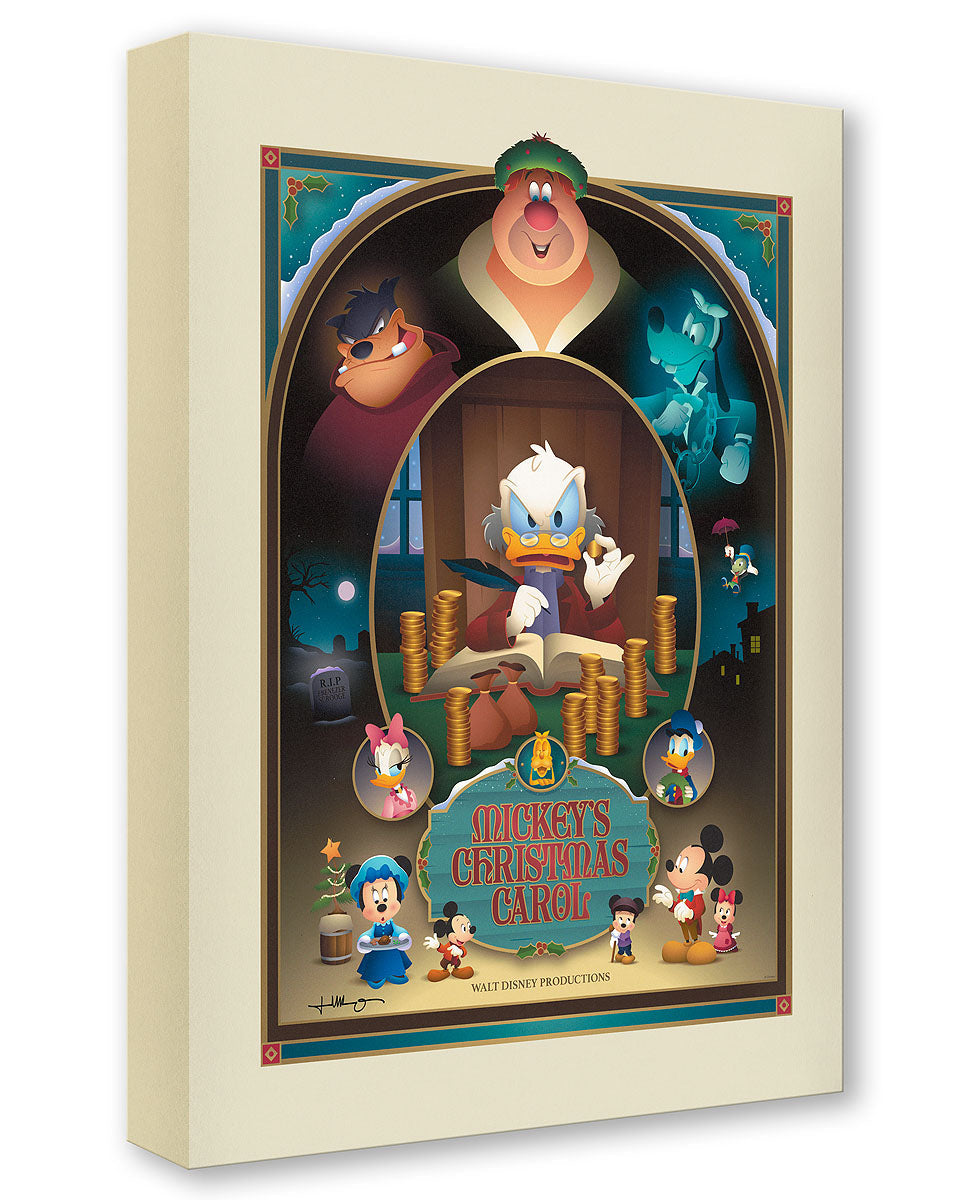 Mickey Mouse Walt Disney Fine Art Jerrod Maruyama Limited Edition of 1500 Treasures on Canvas Print ToC "Mickey's Christmas Carol"