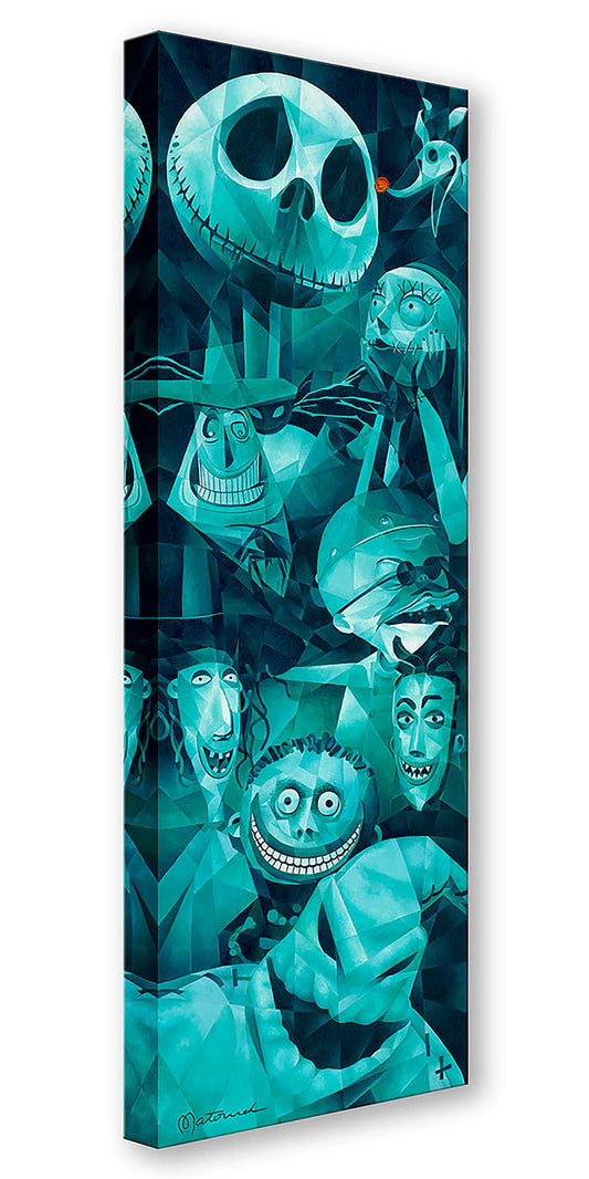 Nightmare Before Christmas Walt Disney Fine Art Tom Matousek Signed Limited Edition of 195 Canvas Print "Faces of Halloween" REGULAR Edition