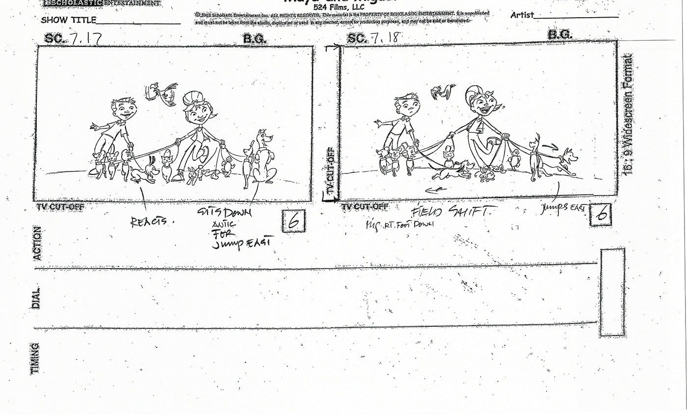 Maya and Miguel Opening TWO Production Animation Storyboard Copies PBS C-5-6