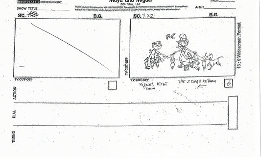 Maya and Miguel Opening TWO Production Animation Storyboard Copies PBS C-7-8