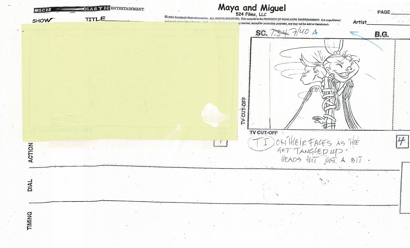 Maya and Miguel Opening TWO Production Animation Storyboard Copies PBS C-13-14