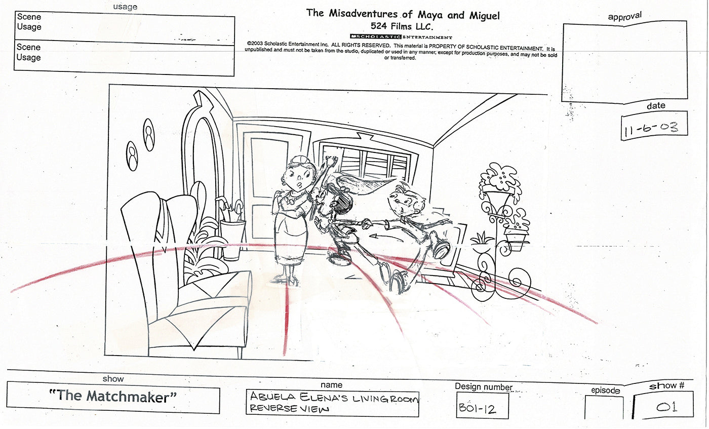 Maya and Miguel Opening TWO Production Animation Storyboard Copies PBS C-19-20