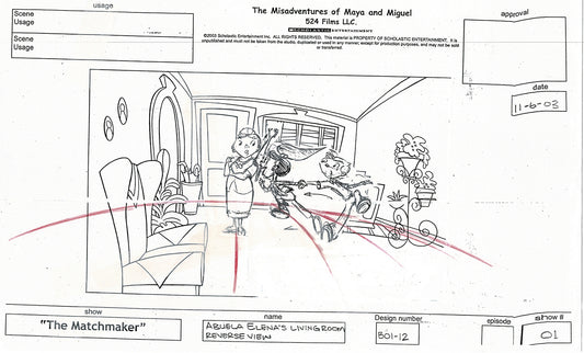 Maya and Miguel Opening TWO Production Animation Storyboard Copies PBS C-19-20