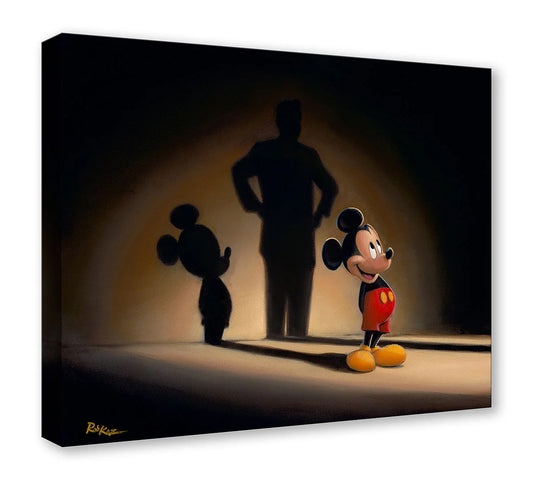 Mickey Mouse Walt Disney Fine Art Rob Kaz Limited Edition of 1500 Treasures on Canvas Print ToC - Mickey's Shadow