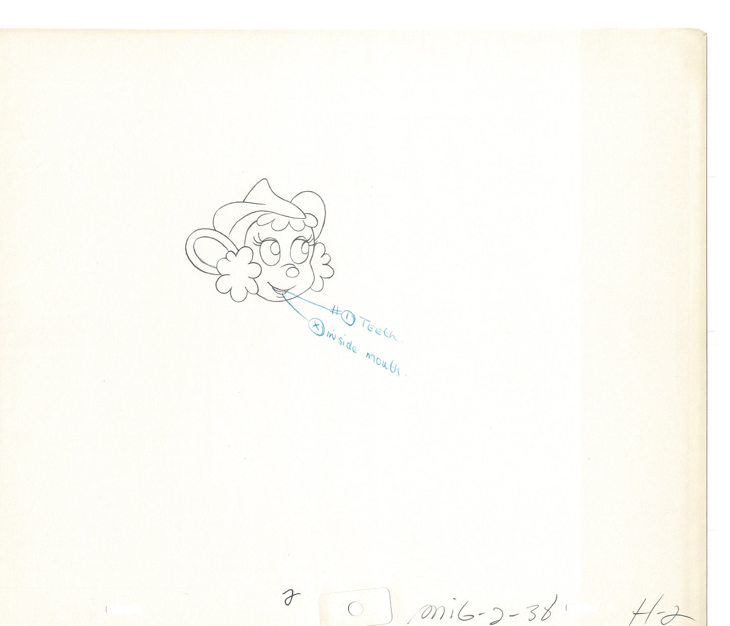 Mighty Mouse 2 LOT of Cartoon Production Animation Cel Drawings from Filmation MD-07