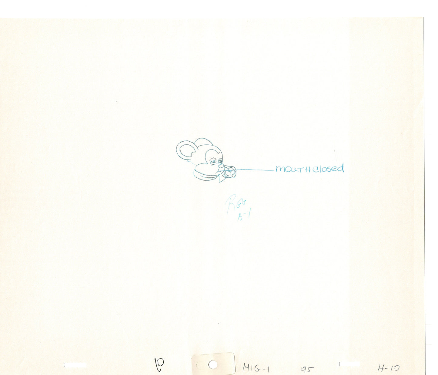 Mighty Mouse 2 LOT of Cartoon Production Animation Cel Drawings from Filmation MD-11