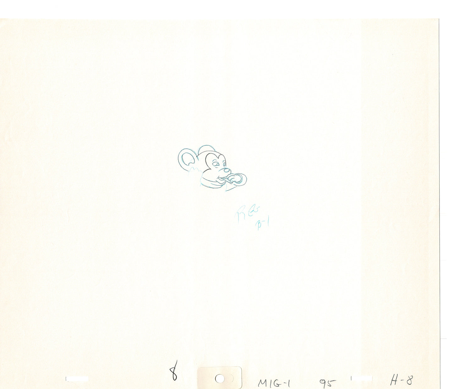 Mighty Mouse 2 LOT of Cartoon Production Animation Cel Drawings from Filmation MD-15