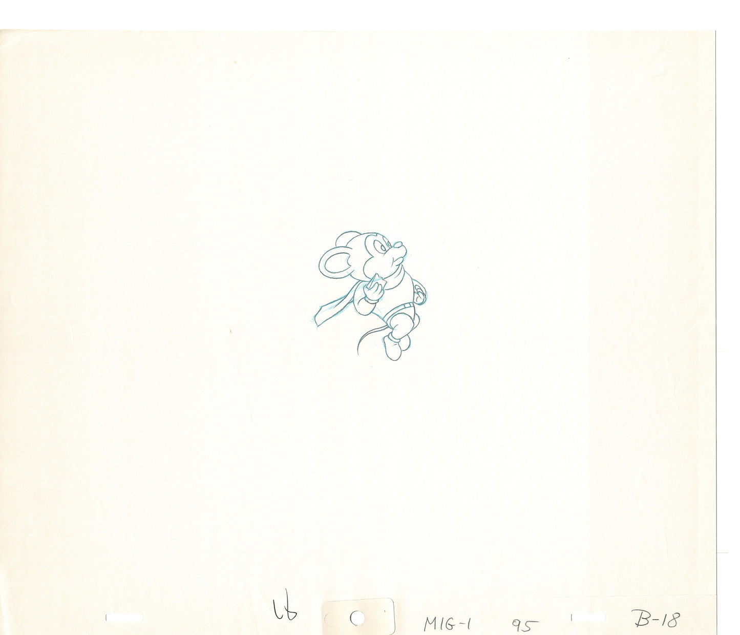 Mighty Mouse 2 LOT of Cartoon Production Animation Cel Drawings from Filmation MD-17