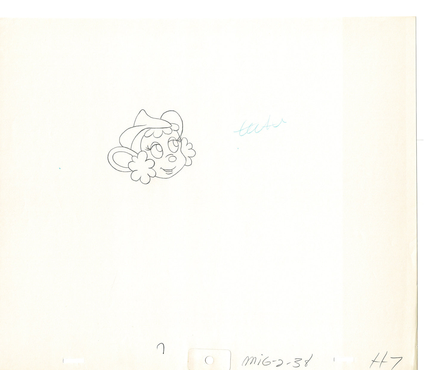Mighty Mouse 2 LOT of Cartoon Production Animation Cel Drawings from Filmation MD-21