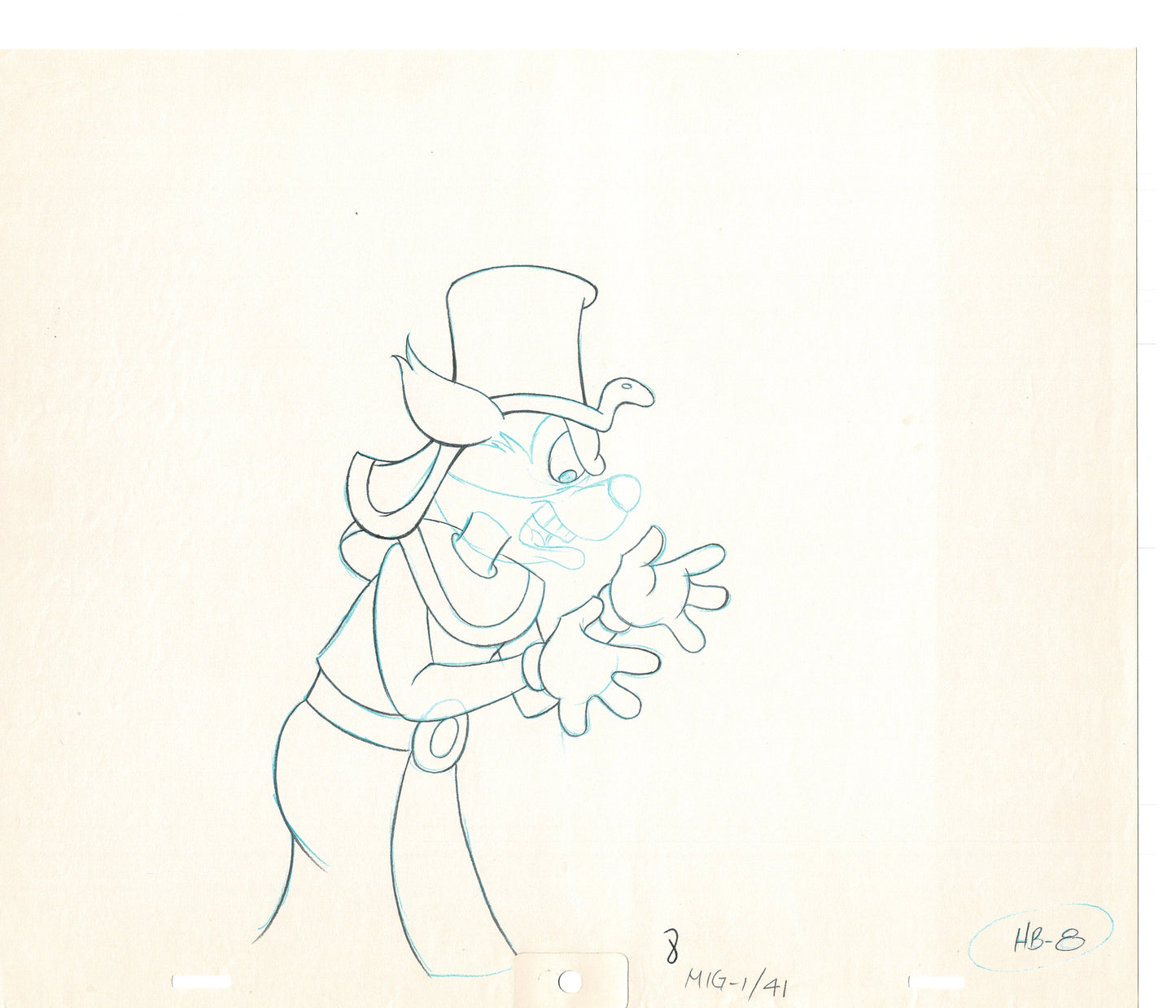 Mighty Mouse 2 LOT of Cartoon Production Animation Cel Drawings from Filmation MD-37
