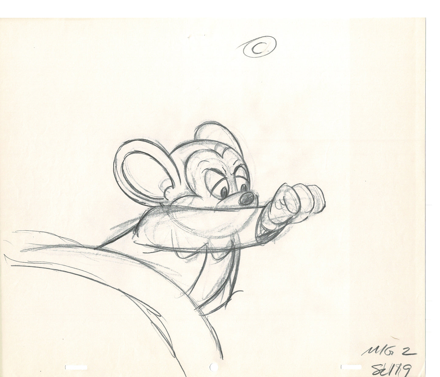 Mighty Mouse 2 LOT of Cartoon Production Animation Cel Drawings from Filmation MD-39
