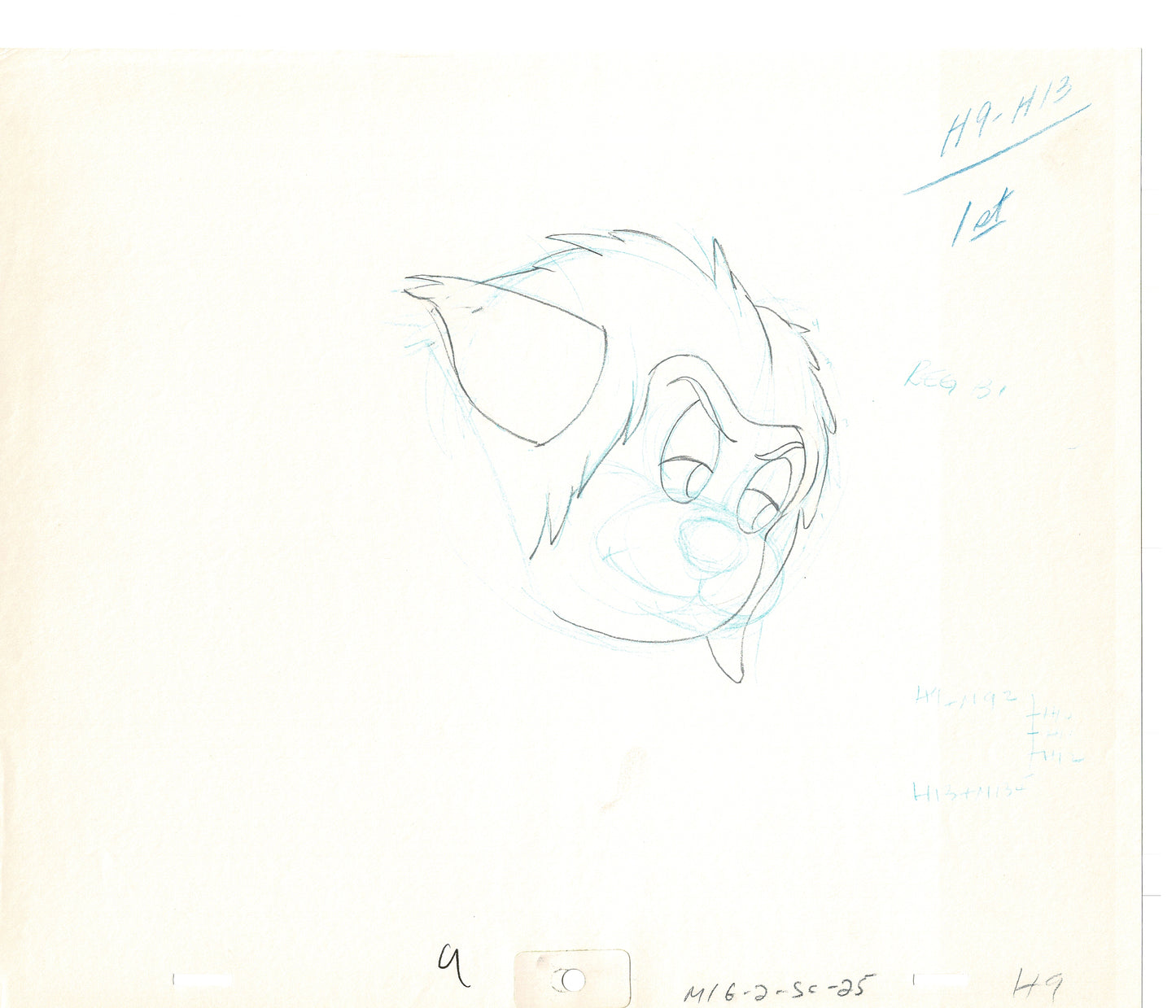 Mighty Mouse 2 LOT of Cartoon Production Animation Cel Drawings from Filmation MD-41